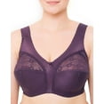 thumbnail image 1 of Wireless Plus Size Bra Wide Strap Unlined Minimizer Full Coverage 36 38 40 42 44 46 48 50 52 / C D E F G H I ( 40J, Purple), 1 of 3