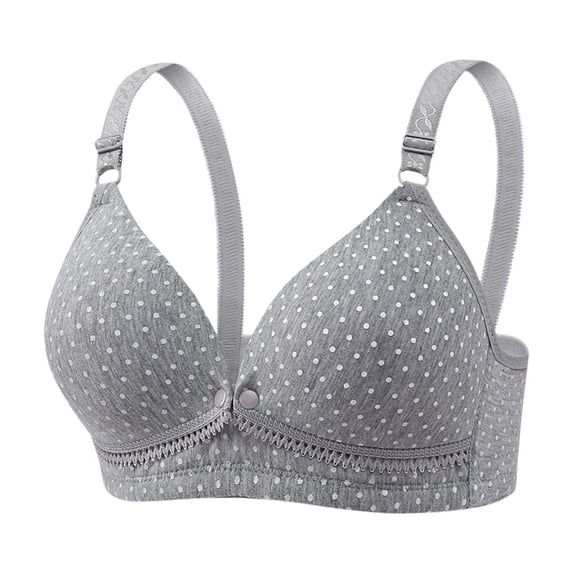 Wireless Plus Size Bras for Women Comfortable Full Coverage Adjustable No Underwire Everyday Bra for Seniors (36, Gray)