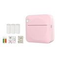 thumbnail image 1 of Wireless Pocket Printer, Portable Photo Printer, Plastic Pink2 Portable Photo Pocket Printer, Wireless Bluetooth, for Study Notes, Wrong Question Printing, Compact, 5 Paper Rolls, by Goohae, 1 of 7