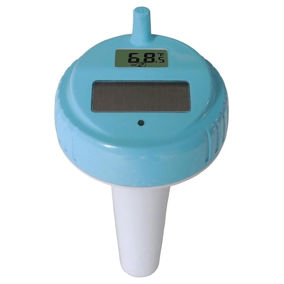 Wireless Pool Thermometer F007PF - 8-Channel Water Sensor for WS-100/50/14/10 - Pool Spa Temperature Monitor Float Only - Waterproof, Solar Powered