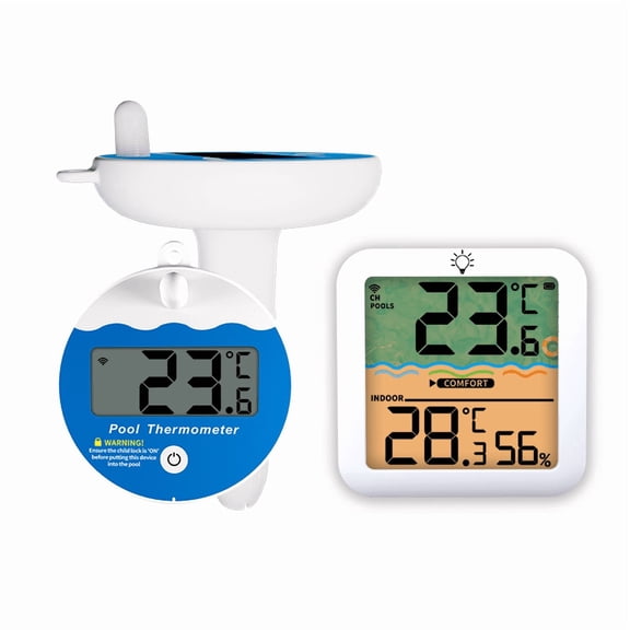 Wireless Pool Thermometer Floating Digital for Swimming Pool Hot Tub Spa Accurate Temperature Sensor Indoor Outdoor