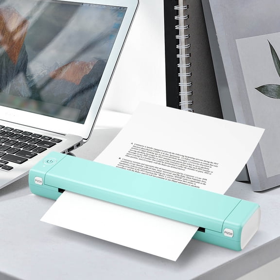 Wireless Portable A4 Inkless Printer for Mobile Devices - Compact, Bluetooth & USB, Ideal for Travel, Office, School, and Home Use Green