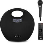 Pyle Wireless Portable Bluetooth Speaker, with Built in Rechargeable Battery, Wired Microphone, Clear Surround Sound, Mini IPX4 Waterproof Speaker for Indoor and Outdoor Activities