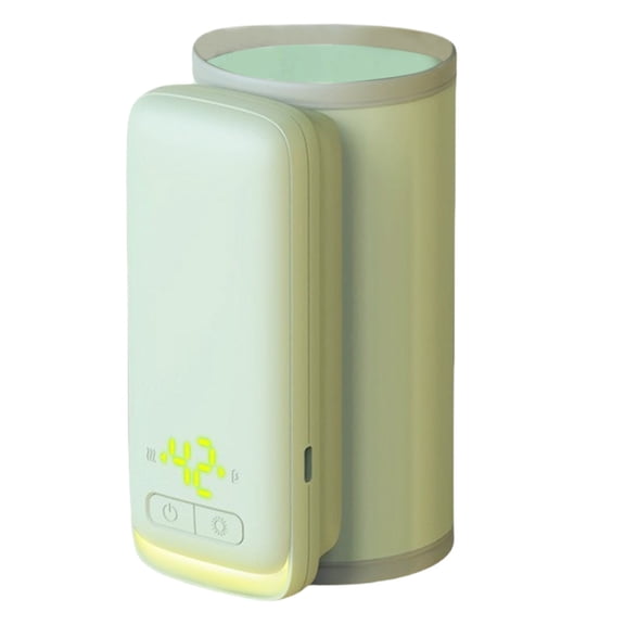 Wireless Portable Bottle Warmer & Heater Sleeve Rechargeable Temperature Control For Baby Bottles Quick Heating & LED Night Light 10000mAh Battery 6 10Hrs Insulation