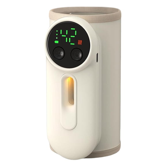 Wireless Portable Bottle Warmer & Heater Sleeve Rechargeable Temperature Control For Baby Bottles Quick Heating & LED Night Light 10000mAh Battery 6 10Hrs Insulation