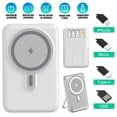 thumbnail image 1 of Wireless Portable Charger,DFITO Foldable 10000mAh Magnetic Power Bank with Type-C Cable 22.5W PD Fast Charging Lighting Mag-Safe Battery Pack for iPhone 15/14/13/12/Pro/Pro Max-White, 1 of 11