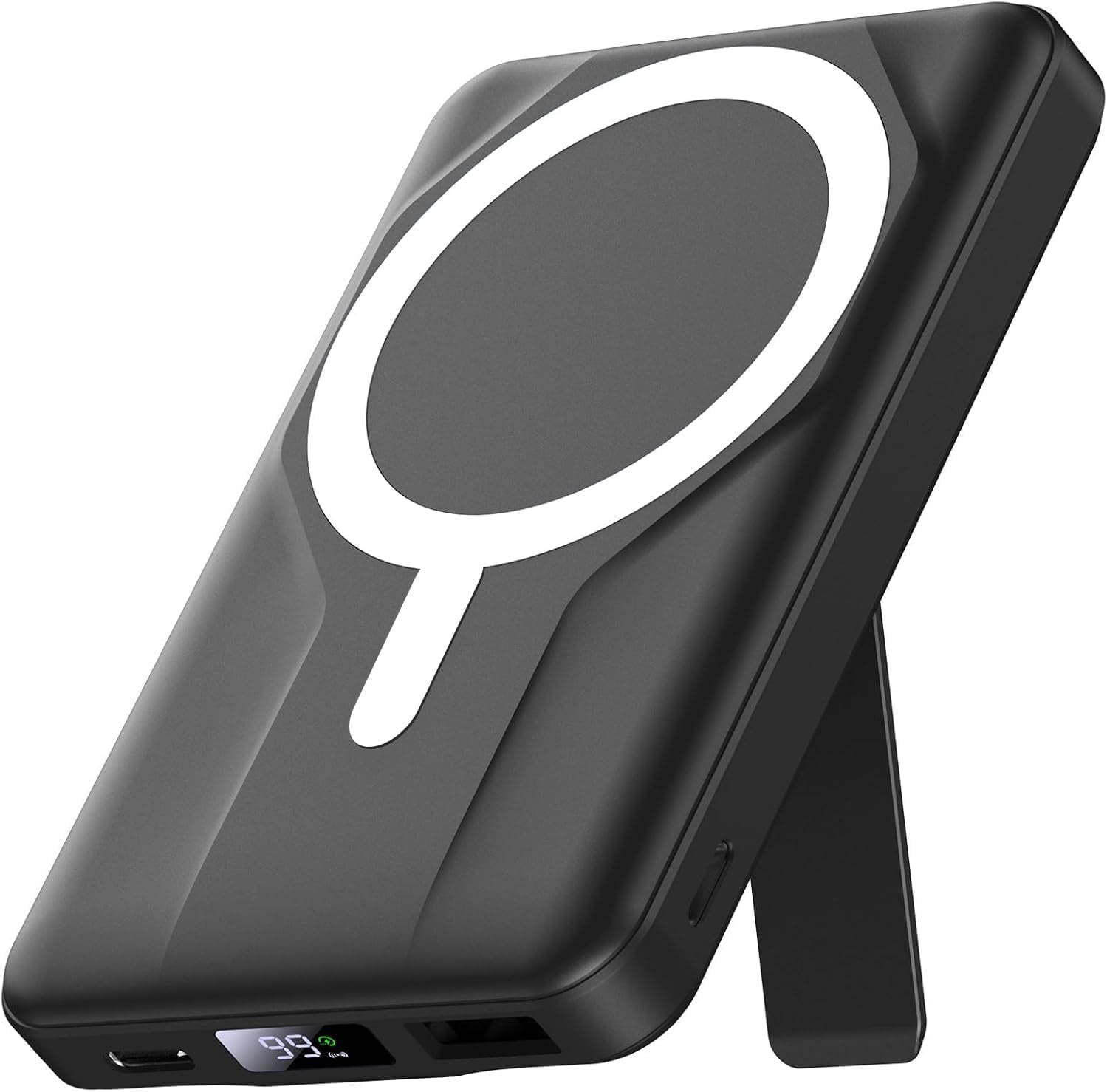 Wireless Portable Charger with Stand, Slim 10000mAh Magnetic Power Bank for Magsafe, 22.5W Fast Charging Battery Pack Compatible with iPhone 17/16/15/14/13/12 Series