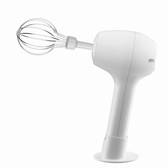 Wireless Portable Electric Food Mixer Automatic Whisk Dough Egg Beater Baking Cake Cream Mixer Kitchen Tool White