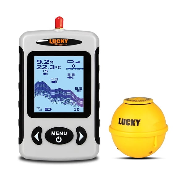 Wireless Portable Fish Finder 45M/135FT Sonar Depth Sounder Alarm River Lake ,Clear Depth Display
