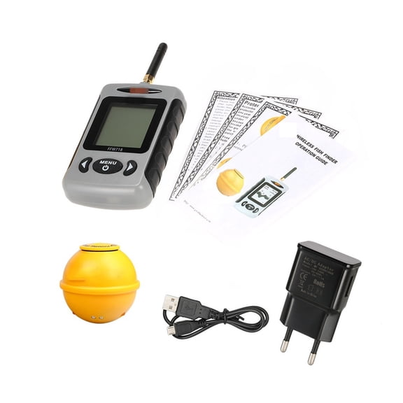 Wireless Portable Fish Finder 45M/135FT Sonar Sensor Depth Sounder Alarm For Pesca Ocean River Lake ,Easy to Operate