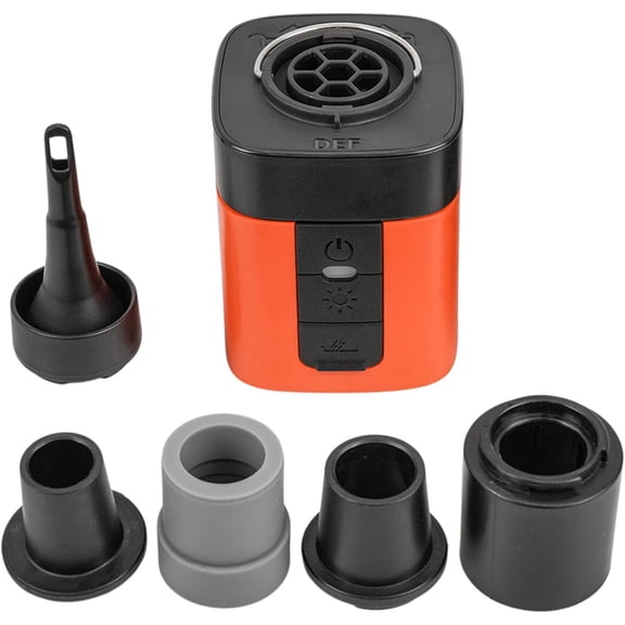 Wireless Portable Inflator Pump, Mini Electric Inflator Deflator with SOS Emergency Light, Rechargeable Air Pump for Air Mattress Pool Float Outdoor Travel Use
