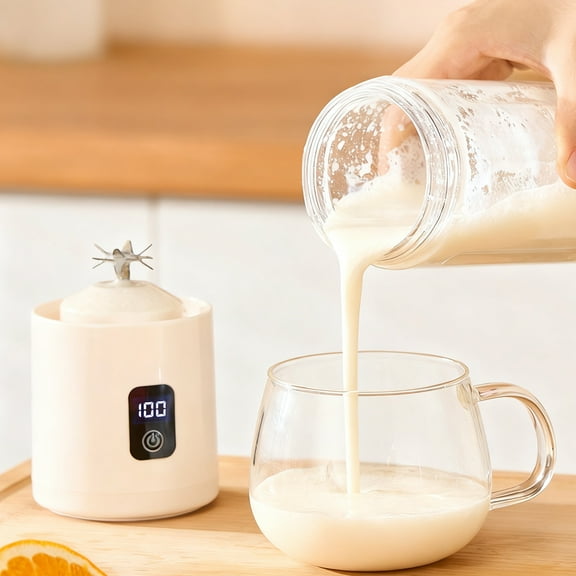 Wireless Portable Personal Blender Juicer Cup, Rechargeable Travel Smoothie Maker, Mini Food Processor for Shakes, for Gym Office and Outdoor Activities