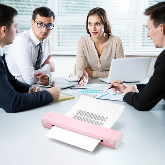 Wireless Portable Printer, Supports A4 Inkless Mobile Laptop, Portable Printers, Compact Printer Support, Wireless for Travel Mobile Office School Home Car