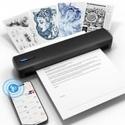 Thermal Printer, Wireless Printer Support US Letter & A4 for Travel, Inkless Portable Compatible with Ios Android Laptop for Home Car Office