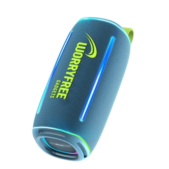 WorryFree Gadgets Portable Bluetooth Party Speaker with RGB Lights, Wireless, 40W, Blue
