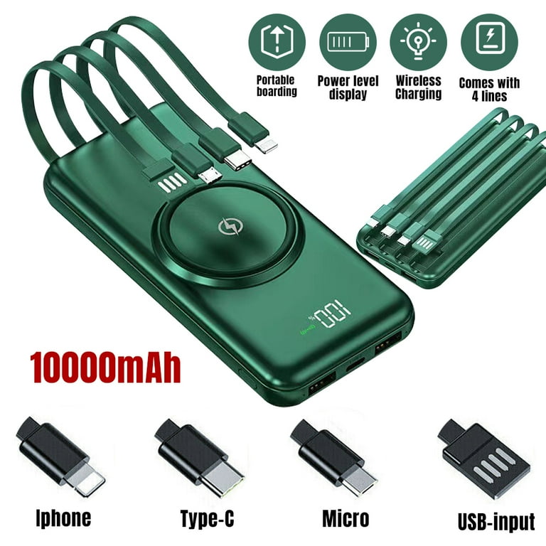 Wireless Power Bank,Kepeak 10000mAh Portable Phone Charger in