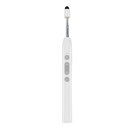 Wireless Presentation Clicker with Laser Pointer, 6 in 1 Presenter Remote, Capacitive Stylus Pen, Page Turner for PowerPoint Teaching Office Meetings Compatible with Huoovo