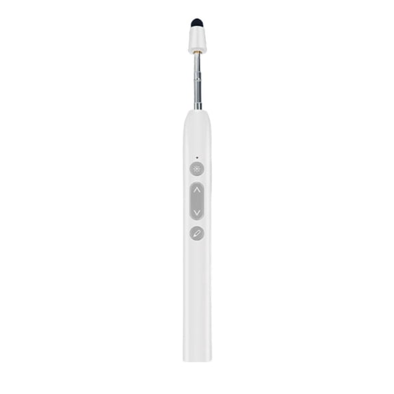 Wireless Presentation Clicker with Laser Pointer, 6 in 1 Presenter Remote, Capacitive Stylus Pen, Page Turner for PowerPoint Teaching Office Meetings Compatible with Huoovo