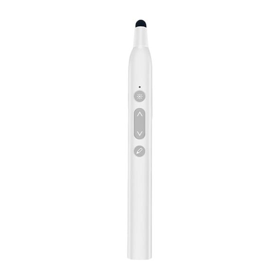 Wireless Presentation Clicker with Laser Pointer, 6 in 1 Presenter Remote, Capacitive Stylus Pen, Page Turner for PowerPoint Teaching Office Meetings Compatible with Huoovo