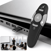 Wireless Presentation Remote 2.4GHz USB PPT Clicker Laser Pointer Presenter Windows Mac, Slide Control Presentation Clicker