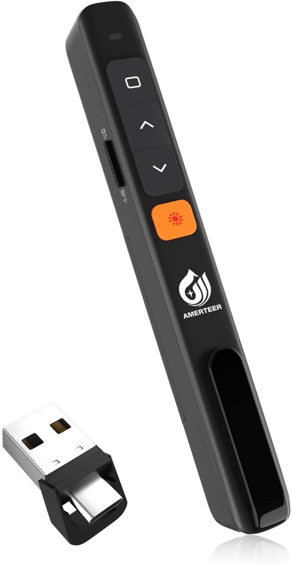 Presentation Clicker for Powerpoint, Wireless Presenter for Presentation,  Laser Pointer Presentation Remote, USB-A & USB-C/Type-C for