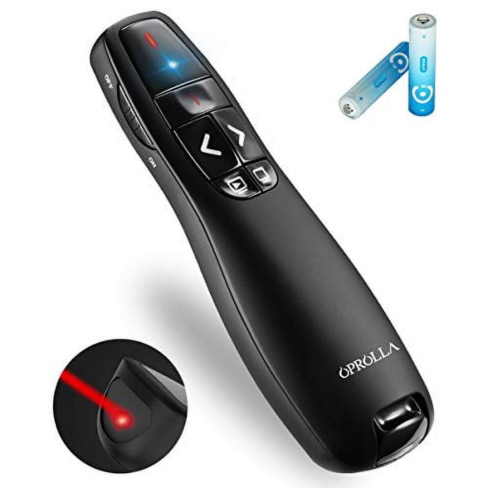 Wireless Presenter with Laser Pointer,2.4GHZ PPT Clicker, Support Super