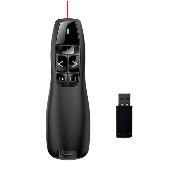 Wireless Presenter R400, USB-A PowerPoint Clicker with Laser Pointer, Wireless Presentation Clicker Remote
