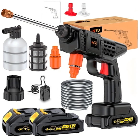 Wireless Pressure Cleaning Device, Home Vehicle Washing Water Tool, Compact Pressure Washer