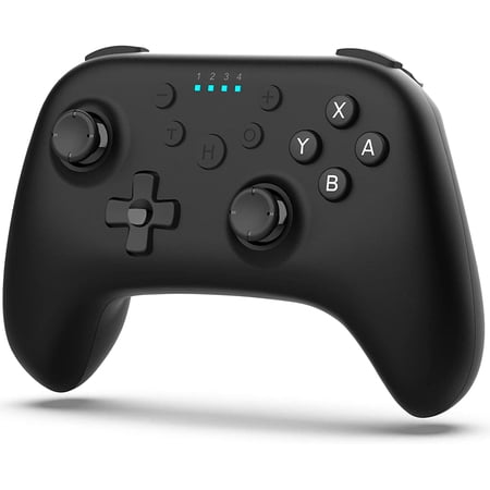 Wireless Pro Controller Compatible with Switch,Switch Lite, Premium Joypad for Video Games, 3 Levels of Turbo Speed, Adjustable Vibration Intensity (Black)