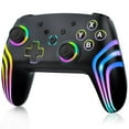 thumbnail image 1 of Wireless Pro Controller for Switch/Switch 2/Lite/OLED/PC, Gamepad with 7 Color-Changing RGB Lighting/Dual Vibration/6-Axis Gyroscope/Turbo, Ergonomically Designed Precise Joystick, 1 of 5