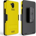 thumbnail image 1 of Wireless ProTech Case Compatible with Sonim XP10 (XP9900), Shell Case and Belt Clip Holster Combo with Kickstand and Screen Protector (Yellow), 1 of 5
