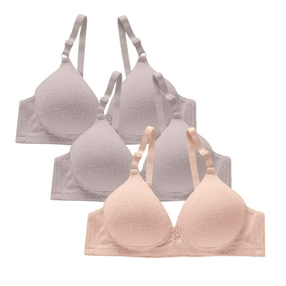 Wireless Push Up Bra, Hugcore A Traditional Women's Bra with A Thin Cup Small Chest and No Underwire T Shirt Bra Dark Blue M