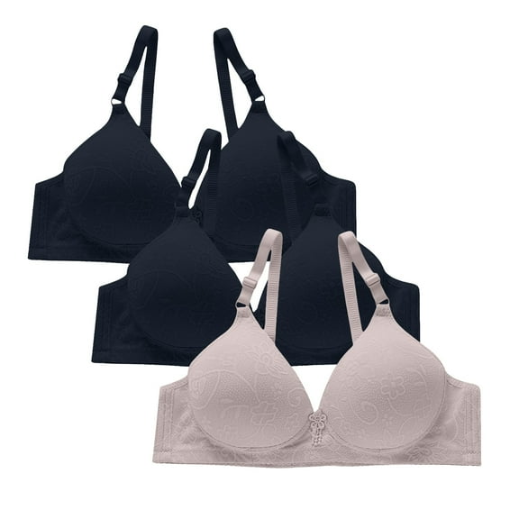 Wireless Push Up Bra, Hugcore A Traditional Women's Bra with A Thin Cup Small Chest and No Underwire T Shirt Bra Sky Blue XL