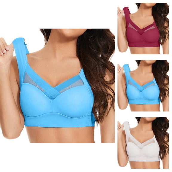 Wireless Push Up Bras for Women Plus Size Lightweight Side Support Comfortable Sleeping Sports Bralettes Everyday Bra