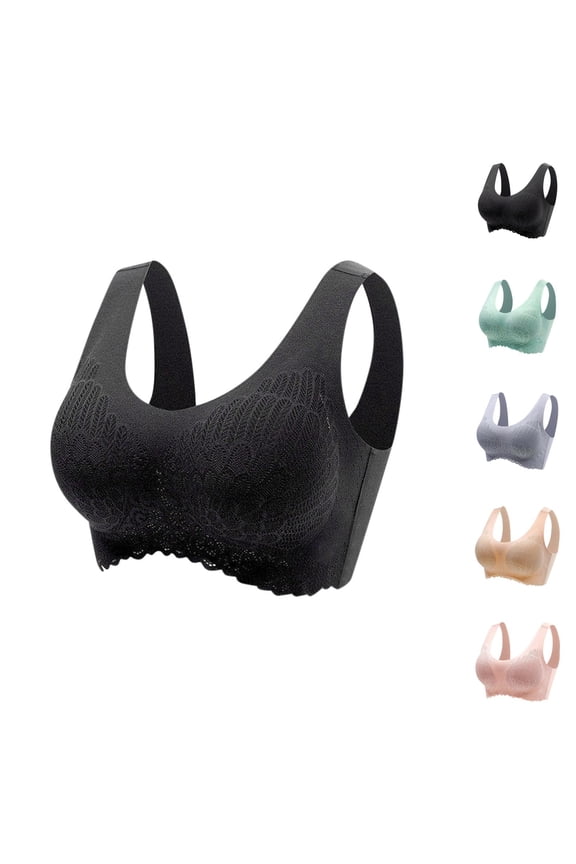 Wireless Push Up Bras for Women Seamless No Underwire Latex Bra Comfortable Sleeping Bralettes Everyday Bra