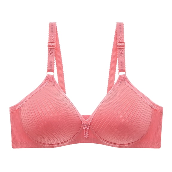 Wireless Push up Bra Women Padded Bra Feature V-Neck T-Shirt Bra Style W-521 Red M