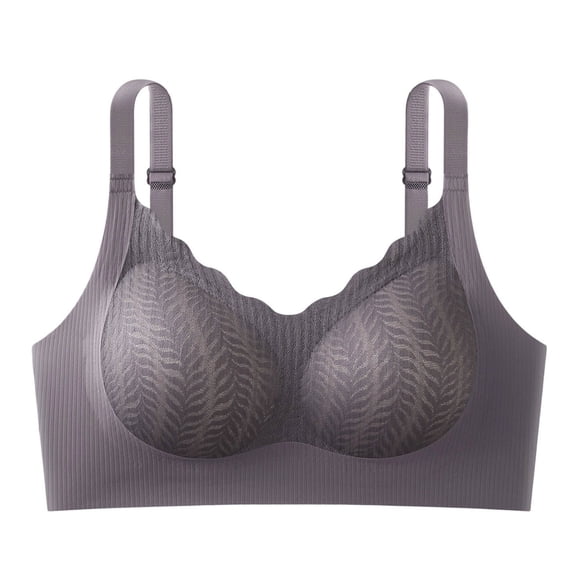 Wireless Push up Bras for Women, Deep V Neck Seamless T-Shirt Bralettes, No Underwire Full Cup Lingerie