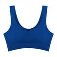 thumbnail image 1 of Wireless Push up Bras for Women Full-Coverage Bra Feature V-Neck Balconette Bra Style W-808 Hook and Eye Closure V Neck Cami BraGirls Blue XXL, 1 of 3
