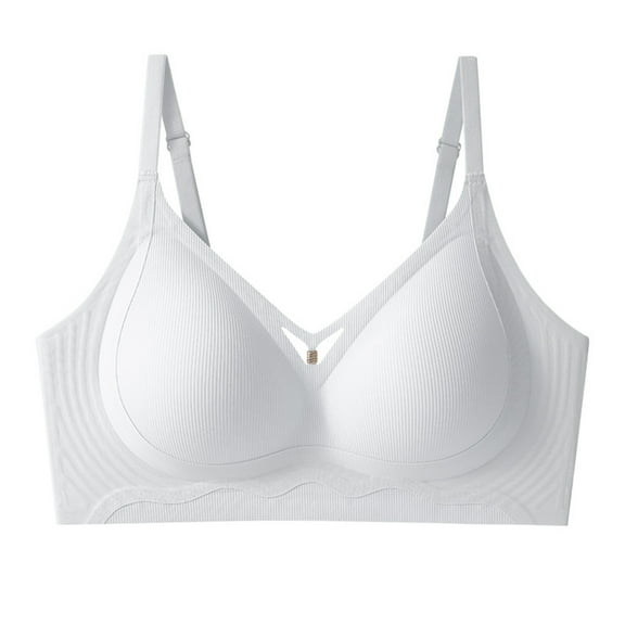 Wireless Push up Bras for Women, No Underwire Seamless V Mesh Bralette, Comfortable Full Cup Everyday Bras