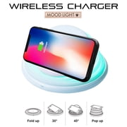 Wireless Quick Charger with Multi-color LED White