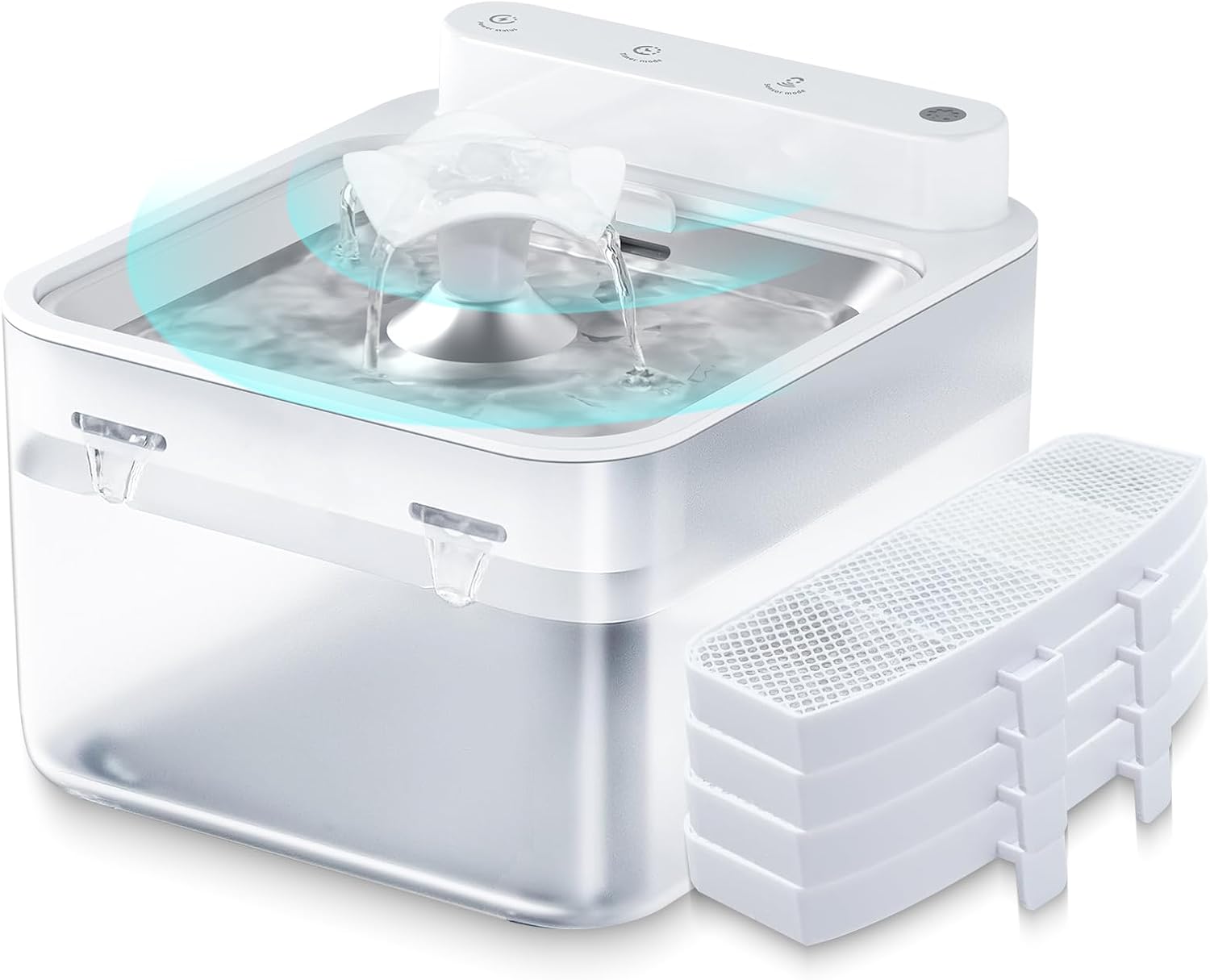 Wireless Rechargeable Battery Operated Cat Water Fountain 304 Stainless