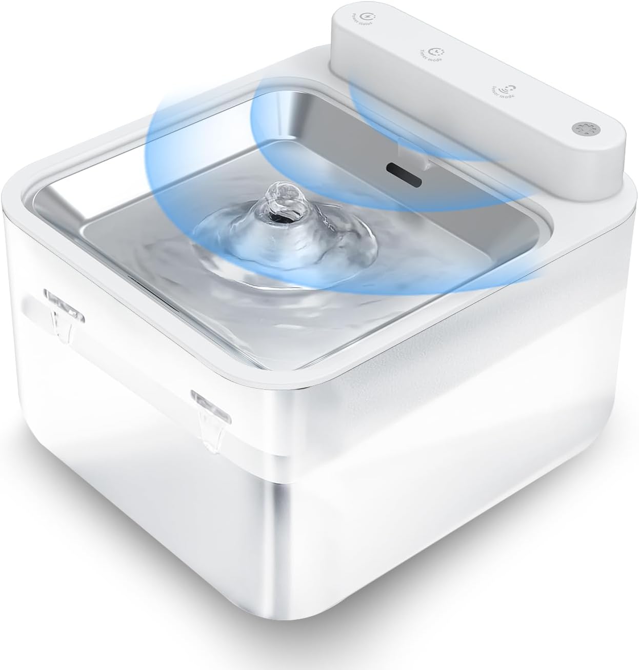 Wireless Rechargeable Battery Operated Cat Water Fountain 304 Stainless