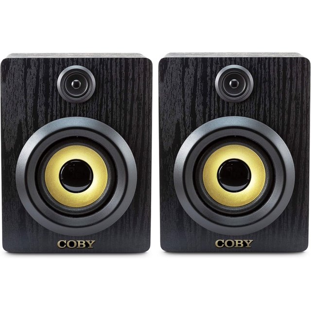 Wireless Rechargeable Bluetooth Mini Speakers, Stereo Bookshelf Audio