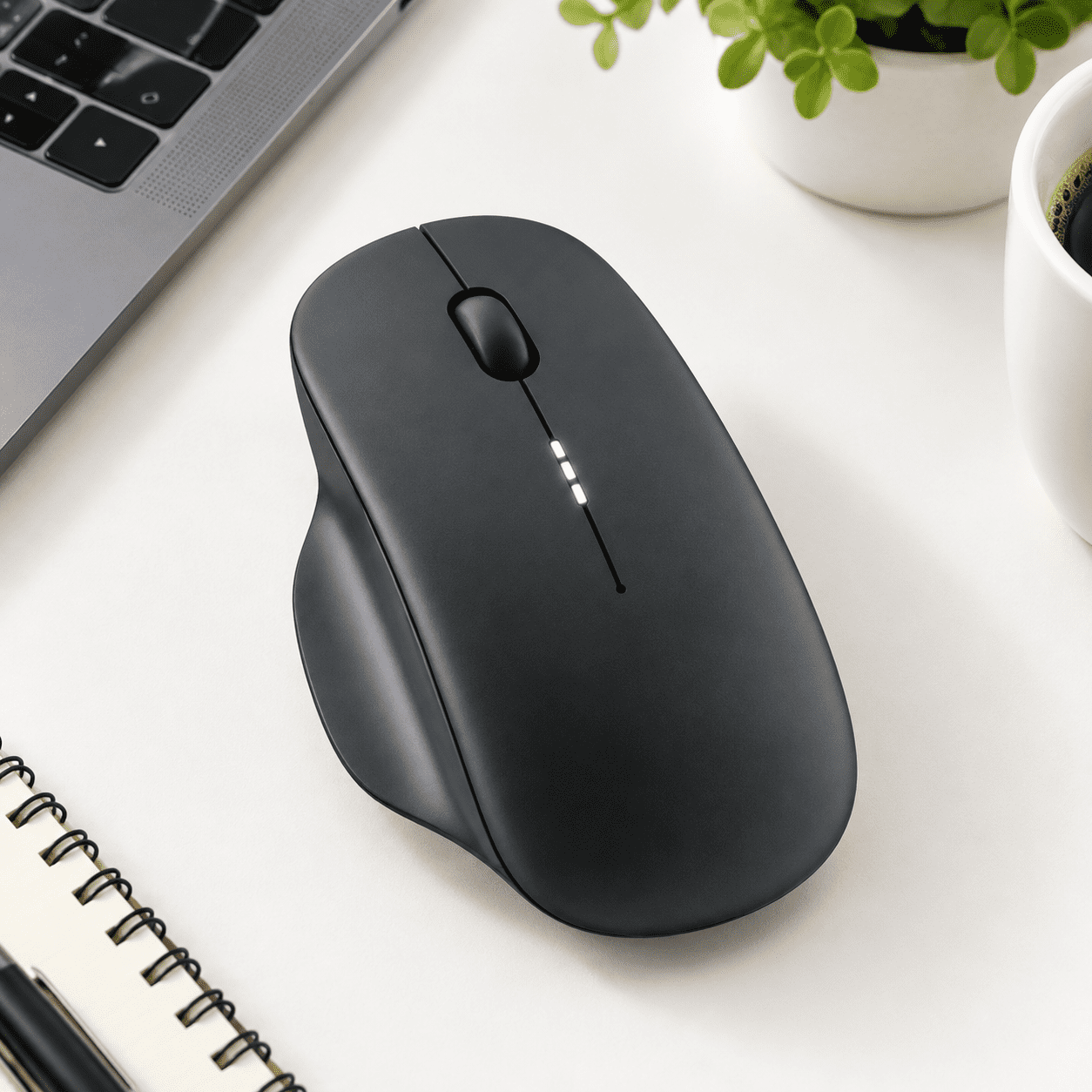 Computer Miouse Wireless Rechargeable Computer Mouse, 2400 DPI, Right-Handed Grip ...