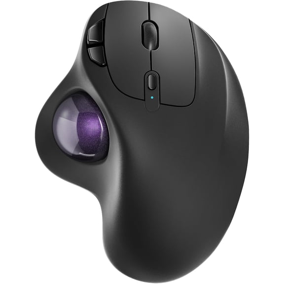 Wireless Rechargeable Trackball Mouse with Ergonomic Thumb Control, Precise Smooth Tracking for PC, Laptop, Mac and Windows, 3-Device Bluetooth or USB Connectivity.