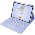 thumbnail image 1 of Wireless Rechargeable Trackpad Keyboard Cover for iPad 10.2 (7/8/9 Gen), Air 3 & Pro 10.5, Folio Stand Case,Purple, 1 of 5