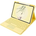 thumbnail image 1 of Wireless Rechargeable Trackpad Keyboard Cover for iPad 10.2 (7/8/9 Gen), Air 3 & Pro 10.5, Folio Stand Case,Yellow, 1 of 5