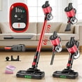 thumbnail image 1 of Wireless Rechargeable Vacuum, 46KPA Max Power, 9-in-1 Multi-tool, Brushless Motor, Large Battery, LED Screen, Telescopic Rod, Wall Mount, Quiet Operation for Home Cleaning & Pet Hair, 1 of 12