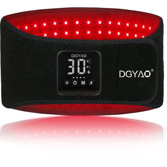Wireless Red Light Infrared Light Belt with Constant and Flashing Modes Portable Long Length Adjustable Design Body and Muscle Relaxation