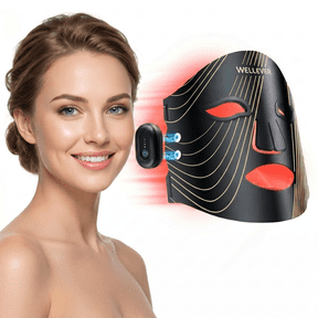 Wireless Red Light Therapy Mask for Face, Portable Led Face Mask Light Therapy with 850nm Near-Infrared , 4 Modes Rechargeable Led Facial Skincare Device